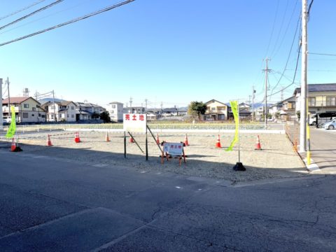 分譲地全景です。日当たりが良いですね。