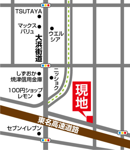 分譲地までの地図になります